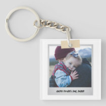 Father's Day Photo New Dad Cool Daddy Keychain