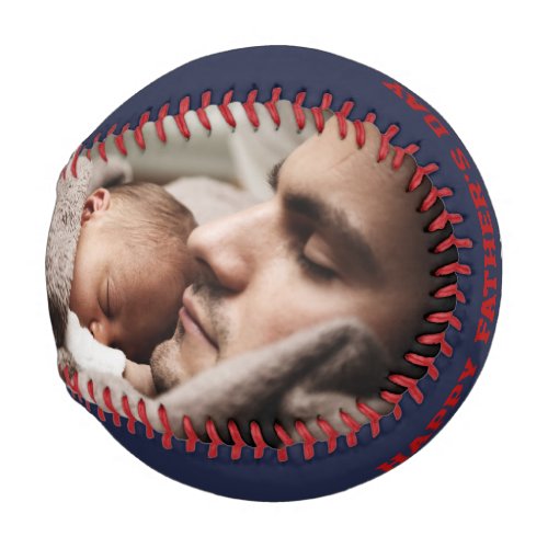 Fathers Day Photo Personalized Baseball