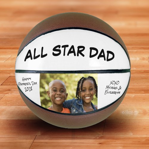 Fathers Day Photo Personalized Basketball