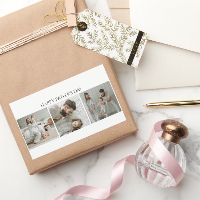 Father's Day Photo Sticker – Custom 3 Photo & Text (Gifting)