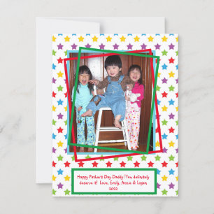  Father's Day Photo Template Colorful Stars