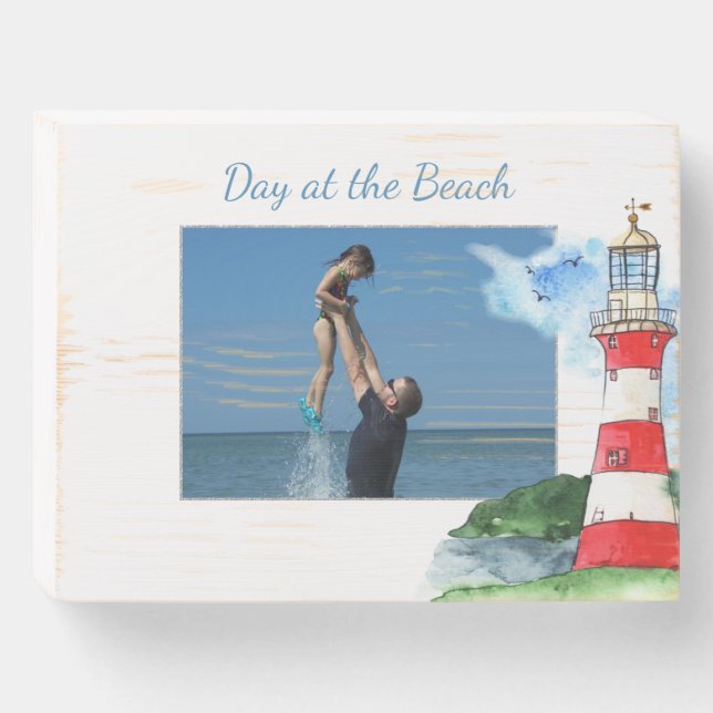 Father's Day Photo Wood Box Sign (Front Horizontal)
