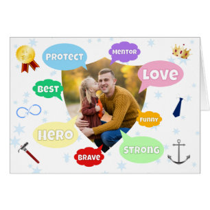 Fathers Day Photo Word Clouds Best Dad Father Cards