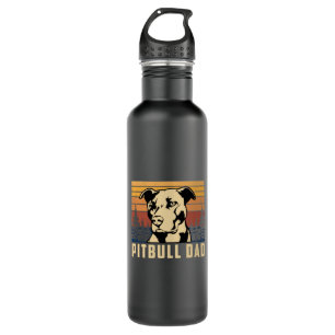 Father's Day Pitbull Dad Stainless Steel Water Bottle