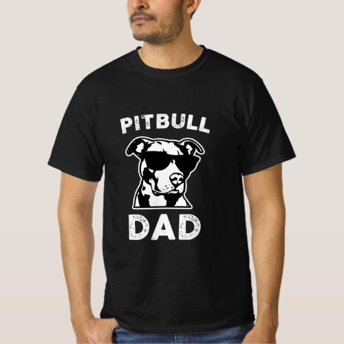 Fathers Day Pitbull Dad T_Shirt