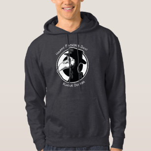 Father's Day Plague Doctor Bird Mask B/W Steampunk Hoodie