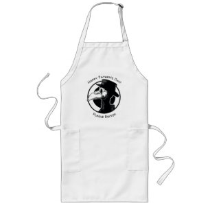 Father's Day Plague Doctor Bird Mask B/W Steampunk Long Apron