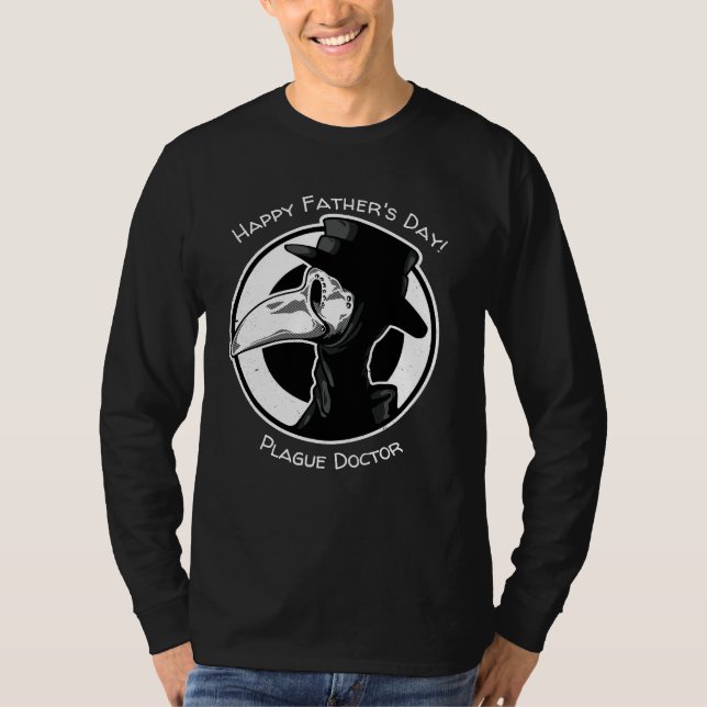 Father's Day Plague Doctor Bird Mask B/W Steampunk T-Shirt (Front)