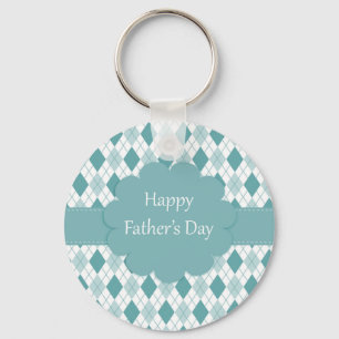 Fathers Day plaid Keychain