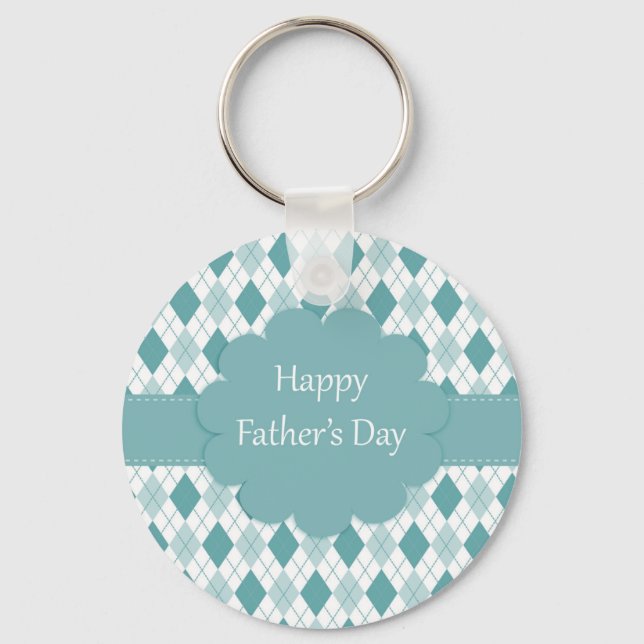 Fathers Day plaid Keychain (Front)