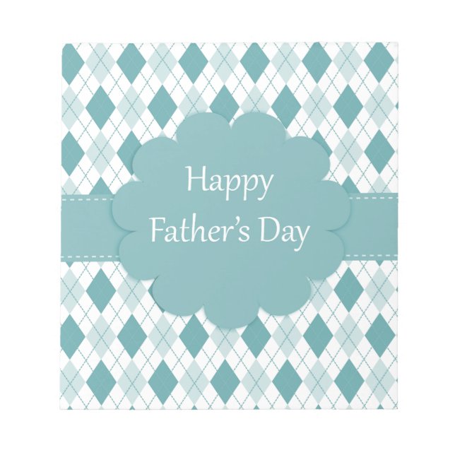 Fathers Day plaid Notepad (Front)