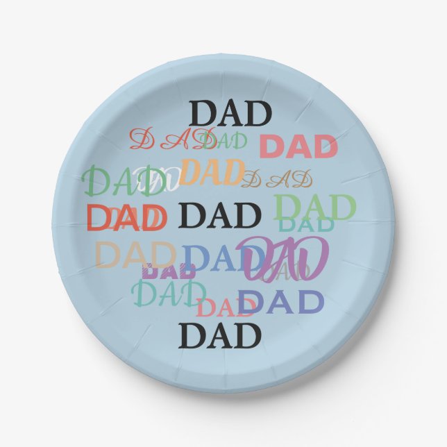 Father's Day Plates. Paper Plates (Front)