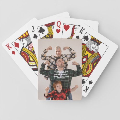 Fathers Day Playing Cards Gift For Dad Photo Playing Cards
