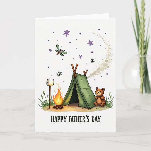 Fathers Day Plush Friend Card (Front)