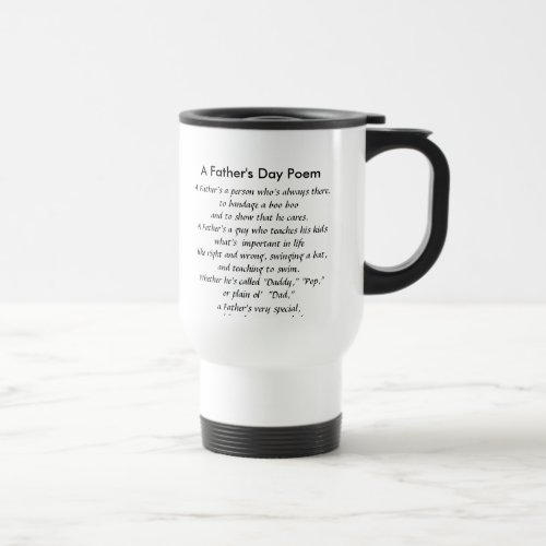Fathers Day Poems  Travel Mug Gift Ideas