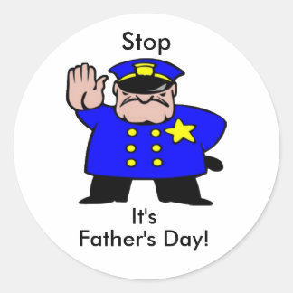 Father's Day Policeman Sticker