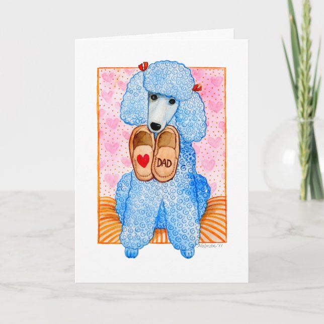 Father's Day Poodle Pampering Card (Front)