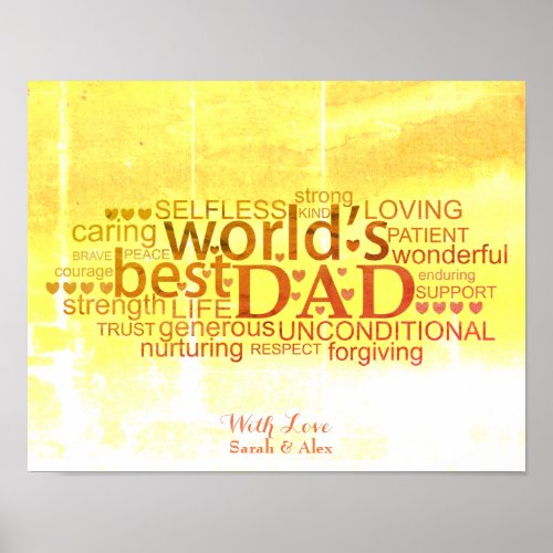 Fathers day poster Dads Birthday Poster Art