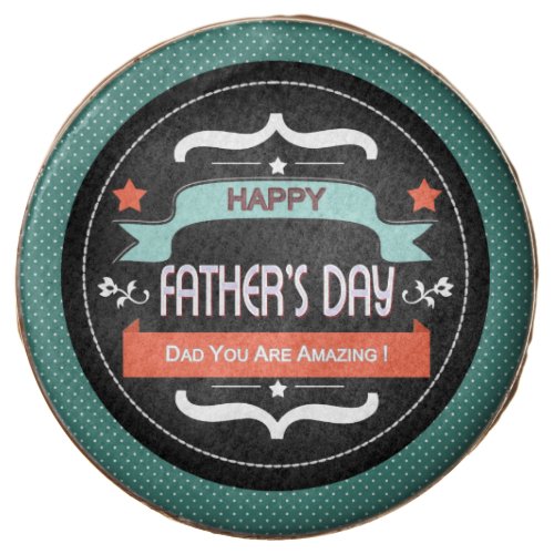 Fathers Day Poster with Polka Dots  Black Label Chocolate Dipped Oreo