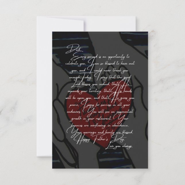 Father's Day Prayer Card (Back)