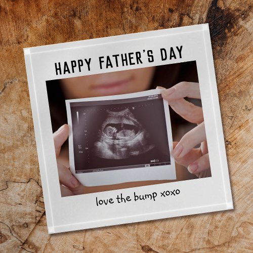 Fathers Day Pregnancy Scan Photo  Paperweight