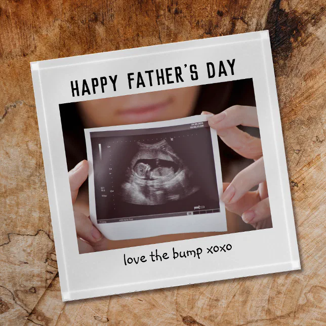 Father's Day Pregnancy Scan Photo Paperweight | Zazzle