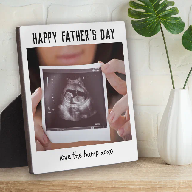 Father's Day Pregnancy Scan Photo Plaque | Zazzle