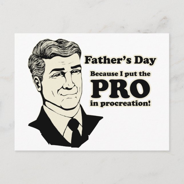 Father's Day PROcreation Postcard (Front)