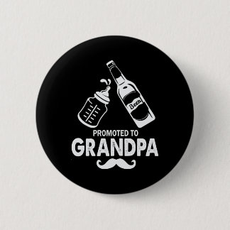 Father's Day Promoted To Grandpa Button