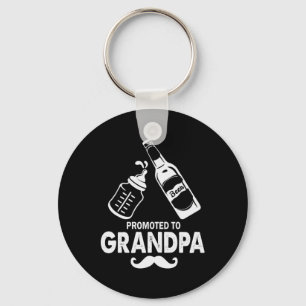 Father's Day Promoted To Grandpa Keychain