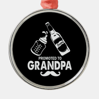 Father's Day Promoted To Grandpa Metal Ornament