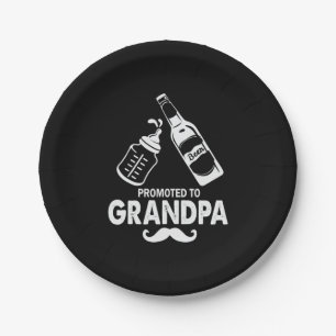 Father's Day Promoted To Grandpa Paper Plates