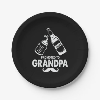 Father's Day Promoted To Grandpa Paper Plates