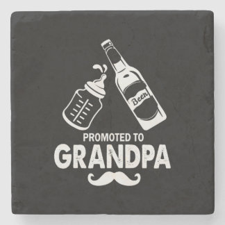 Father's Day Promoted To Grandpa Stone Coaster