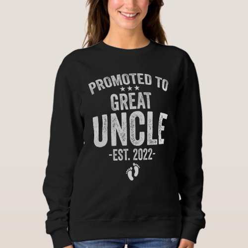 Fathers Day Promoted To Great Uncle 2022 Vintage  Sweatshirt