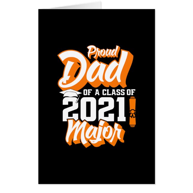 Father's Day | Proud Dad Of A Class of 2021 Card (Front)