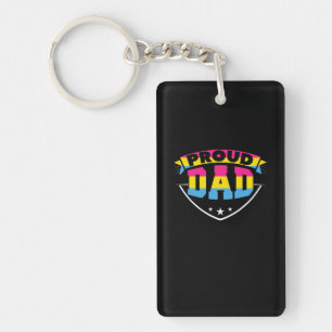Father's Day Proud Dad Pansexual Daughter Keychain