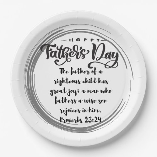 Fathers Day Proverbs 2324 Paper Plates