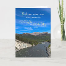 Father's Day Quote Alaskan River and Mountain