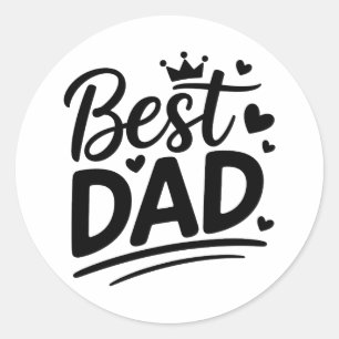 Father's Day Quote Classic Round Sticker