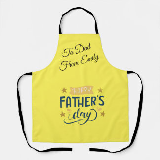 Father's Day quote Typography Apron