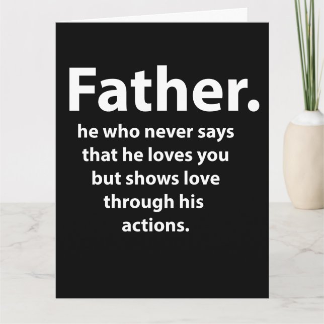 Fathers Day Quote Typography Happy Fathers Day  Card (Front)