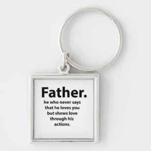 Fathers Day Quote Typography Happy Fathers Day  Keychain