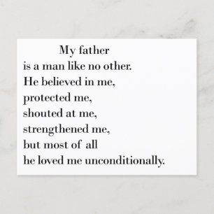 Father's Day Quotes From Daughter Postcard