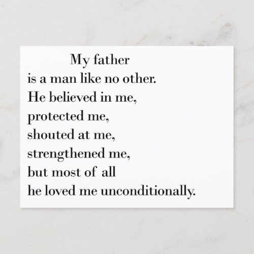 Fathers Day Quotes From Daughter Postcard