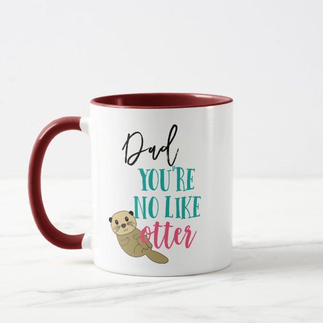 Father's Day Quotes River Otter Animal Humor Mug (Left)