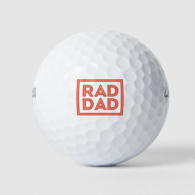 Father's Day - Rad Dad Golf Balls (Front)