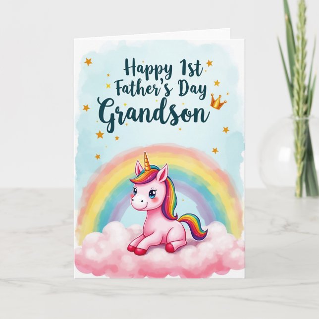 Fathers Day Rainbow Equine Card (Front)