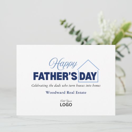 Father's day | Real Estate Referrals Logo QR Code Card