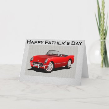 Father's Day Red Convertible Sports Car Card by stargiftshop at Zazzle